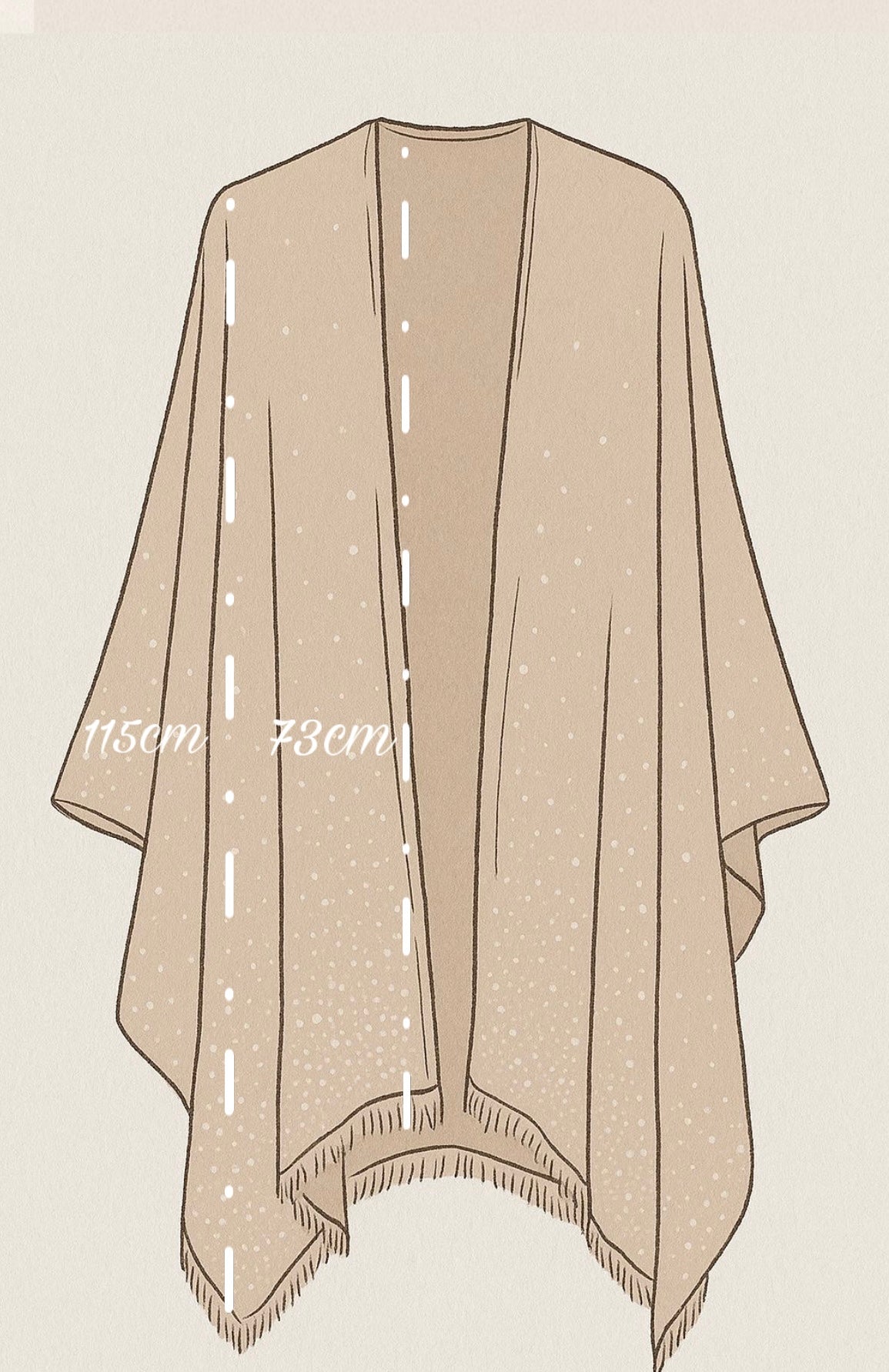 Amara | Sparkle Shawl in Khaki