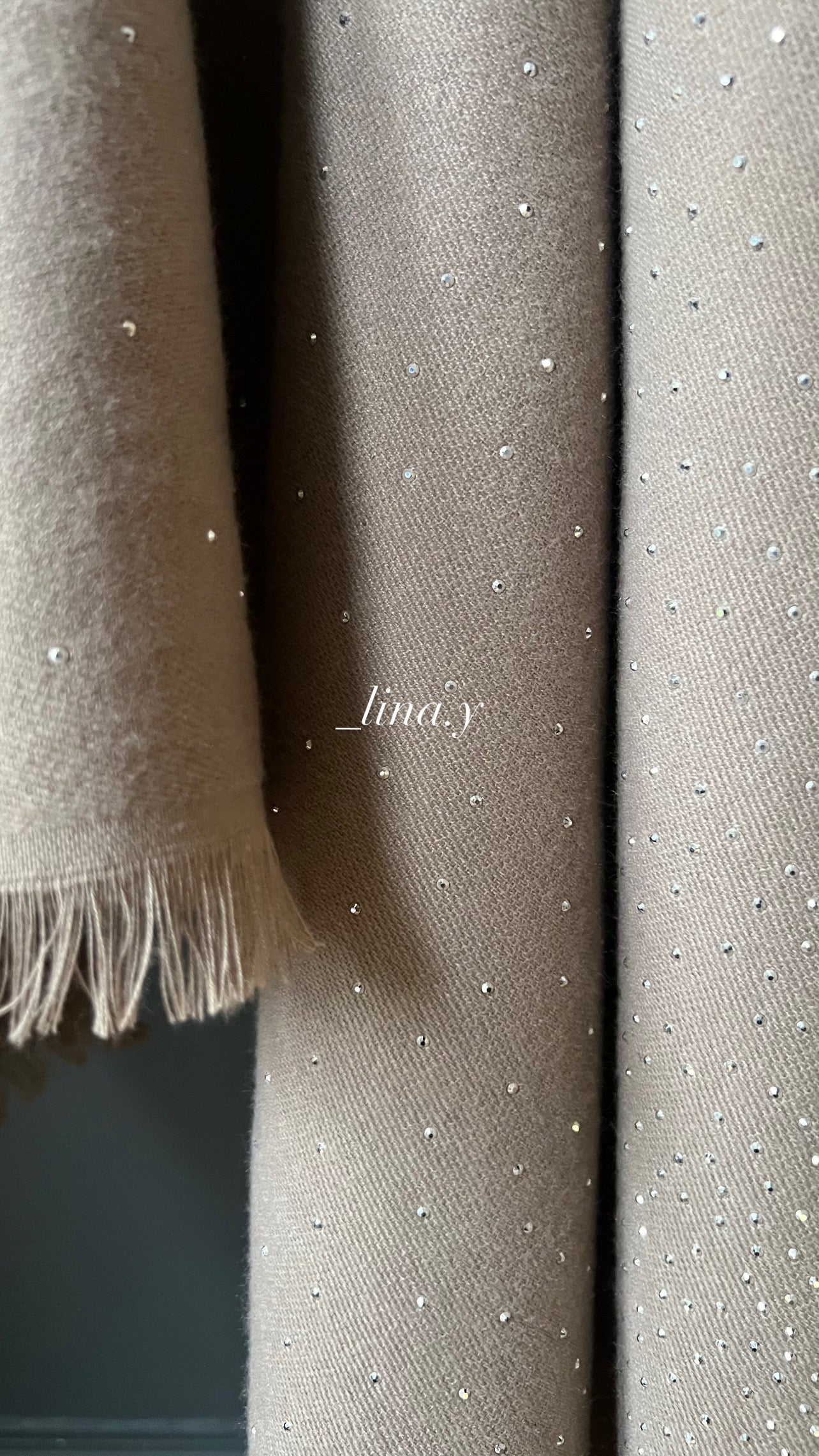 Amara | Sparkle Shawl in Khaki