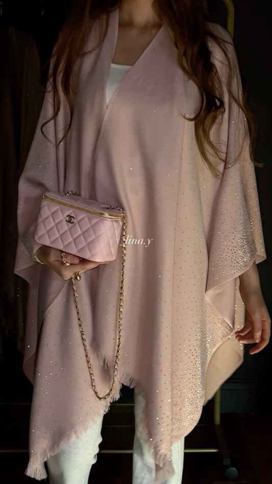 Amara | Sparkle Shawl in Rose Pink