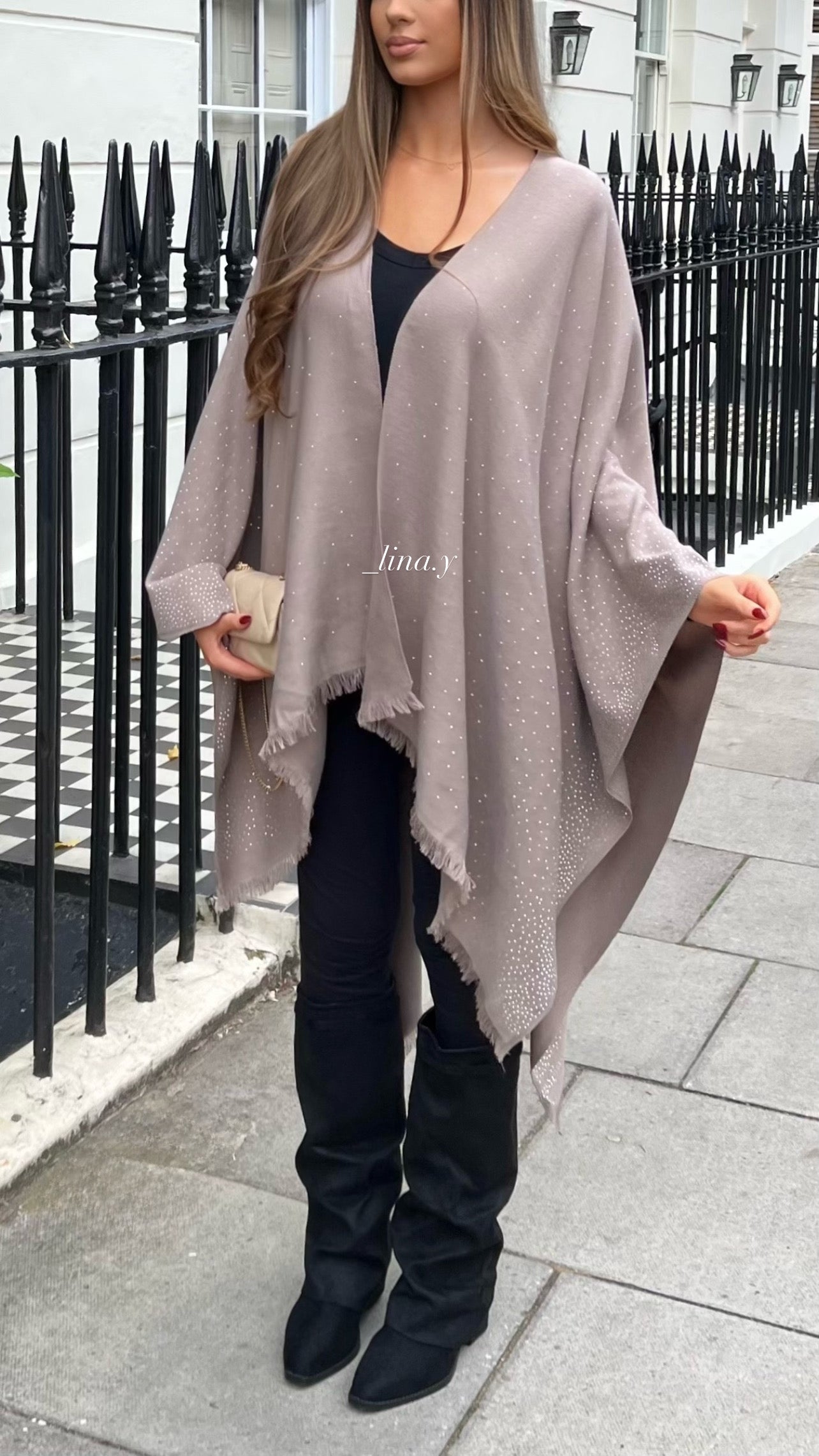 Amara | Sparkle Shawl in Khaki