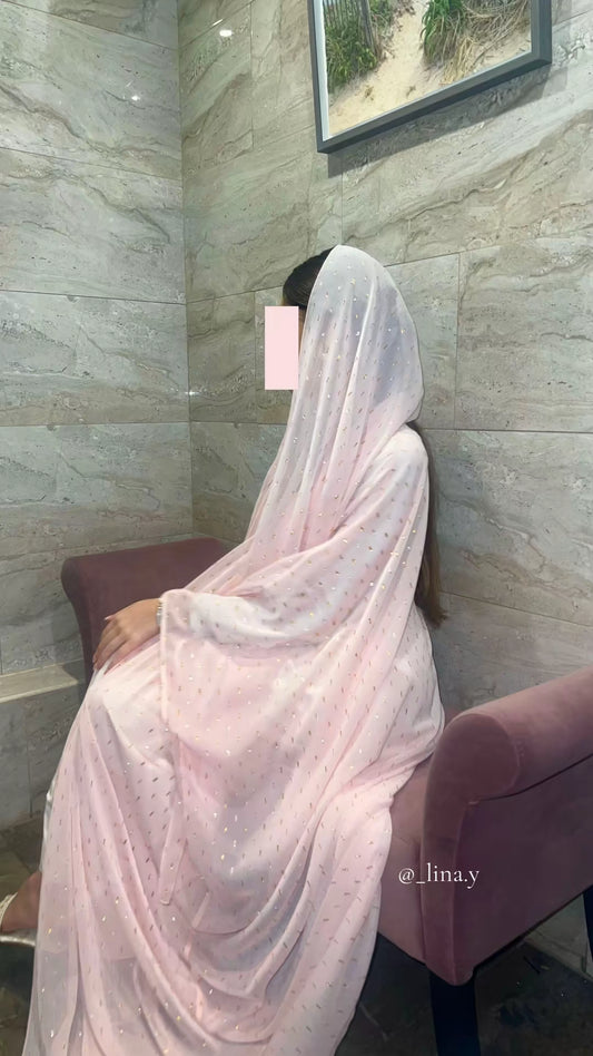 Lumière Abaya in Baby Pink