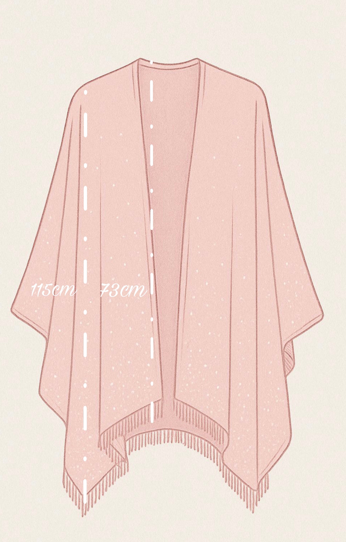 Amara | Sparkle Shawl in Rose Pink